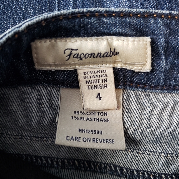 *Faconnable women's straight leg designer denim jean size 4 - Picture 2 of 10